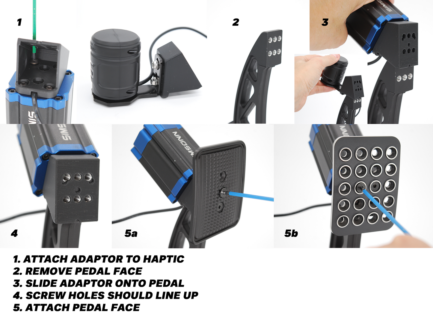 Asetek Mount for Simsonn VAM and VAM Pro Haptic Pedal Reactor - Fits Invicta, Forte and La Prima