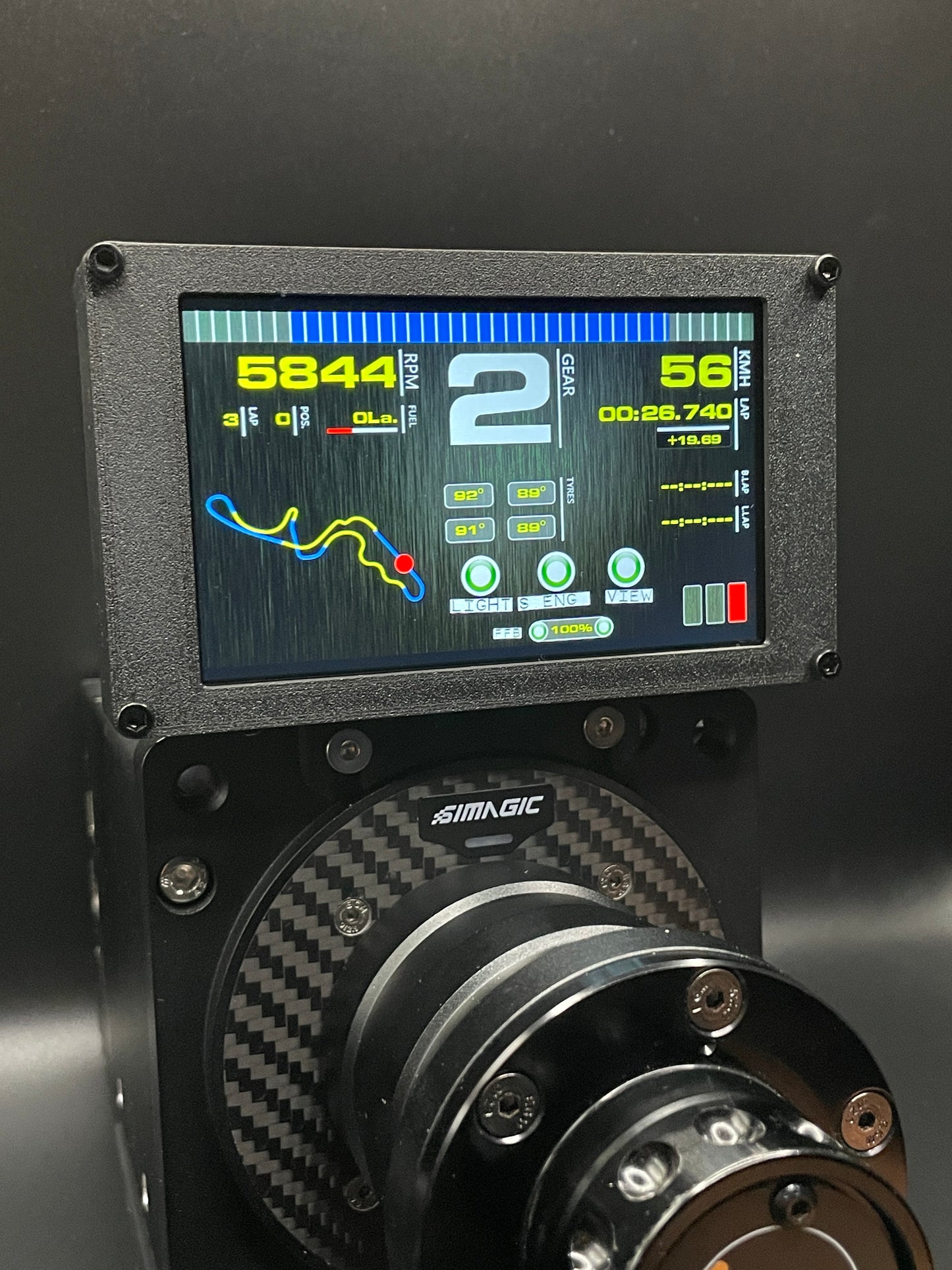 Vocore Screen Cases for Simagic Wheelbases Alpha from 4"to 6.8"