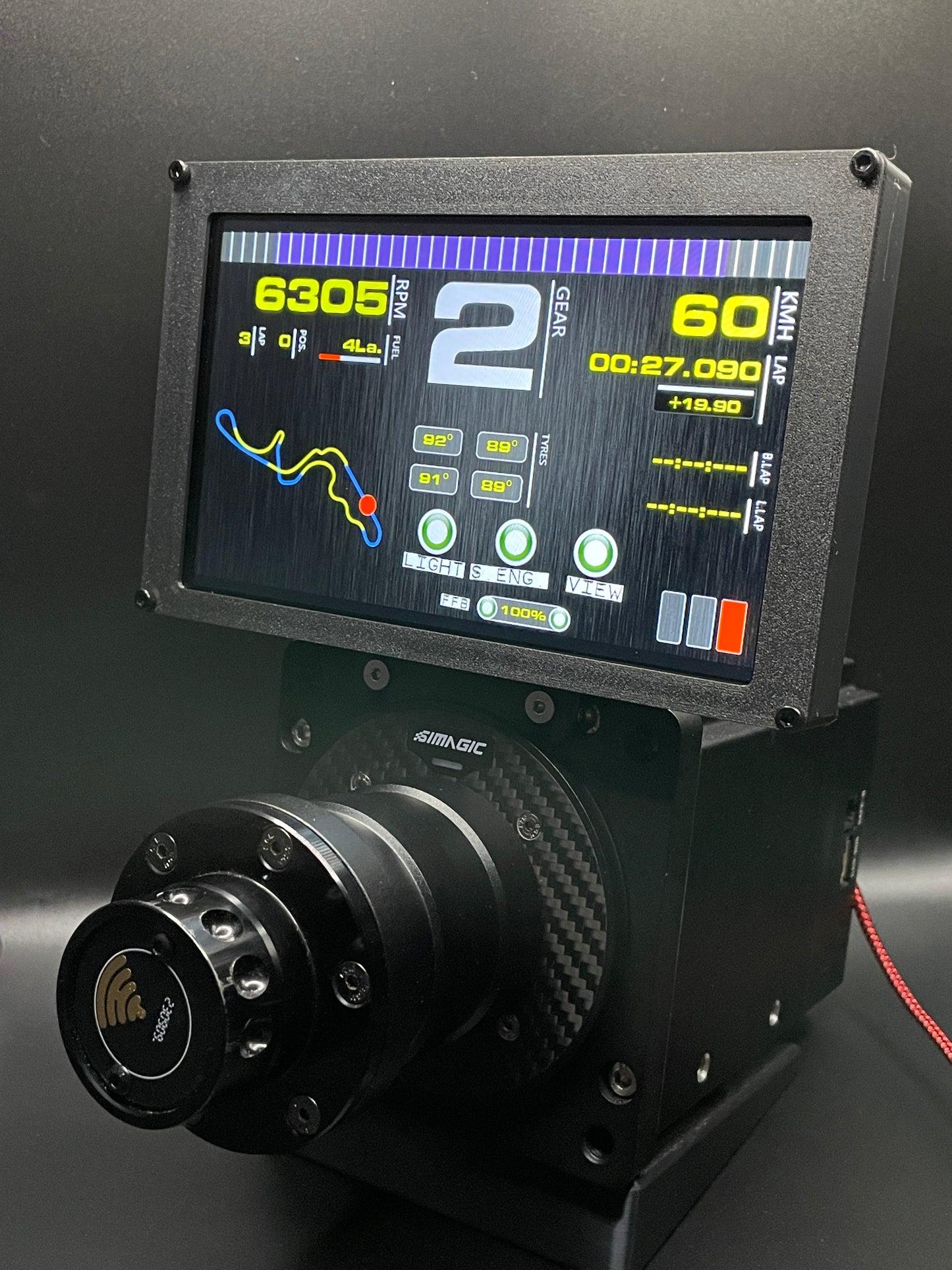 Vocore Screen Cases for Simagic Wheelbases Alpha from 4"to 6.8"