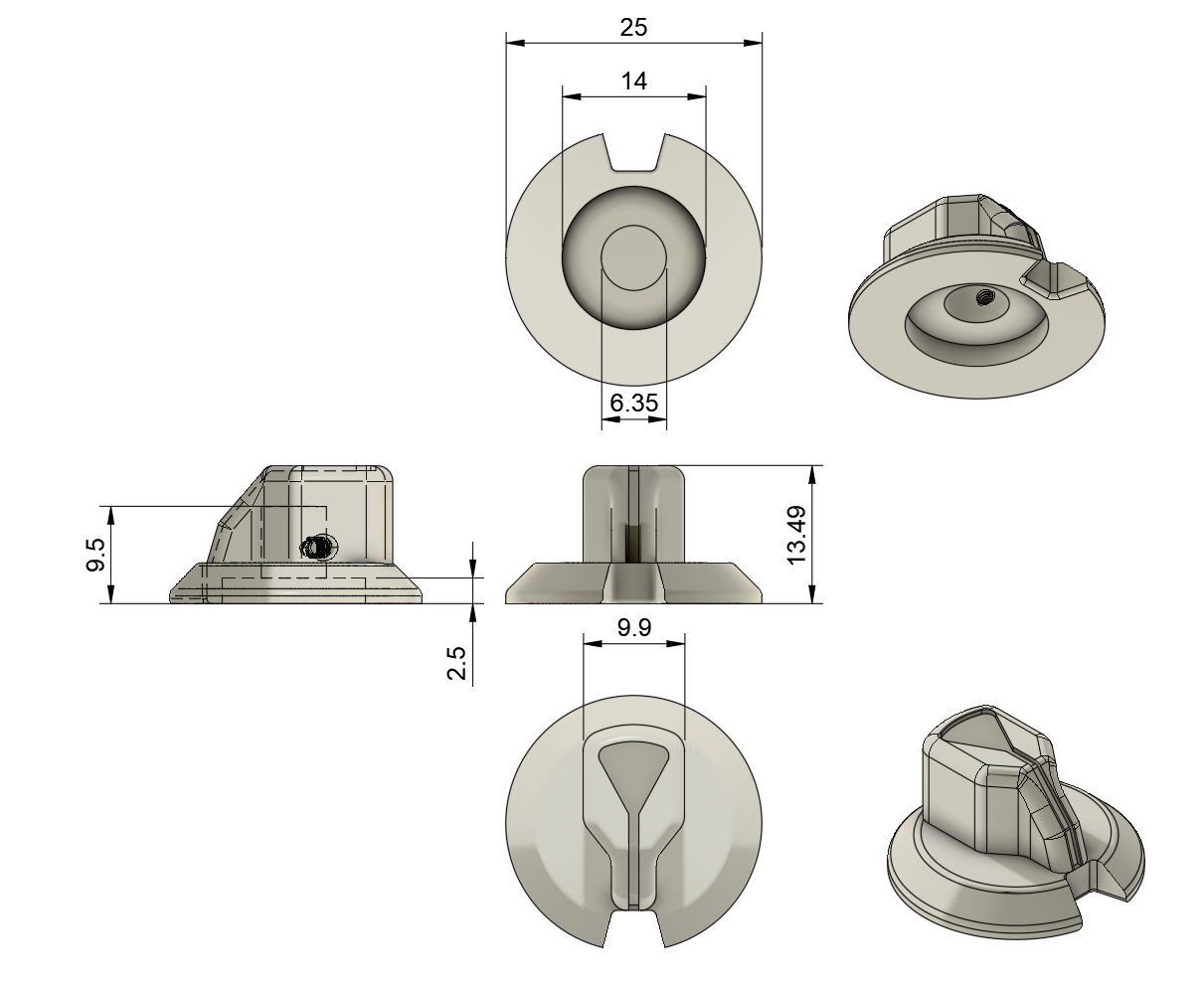 Anodized CNC Aluminium Encoder Knobs for Fanatec Mclaren GT3 Wheel (Also Fits Generic Encoders)