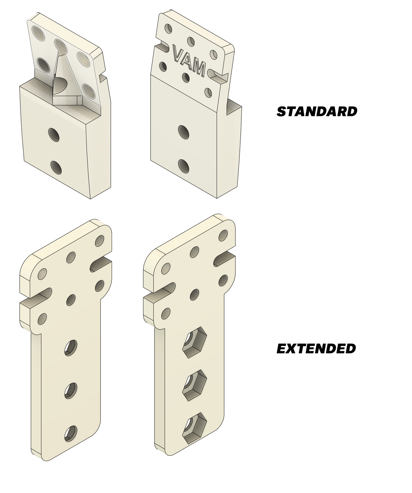 Simsonn VAM and VAM Pro Haptic Pedal Reactor Mount For Fanatec Clubsport v3 Pedals