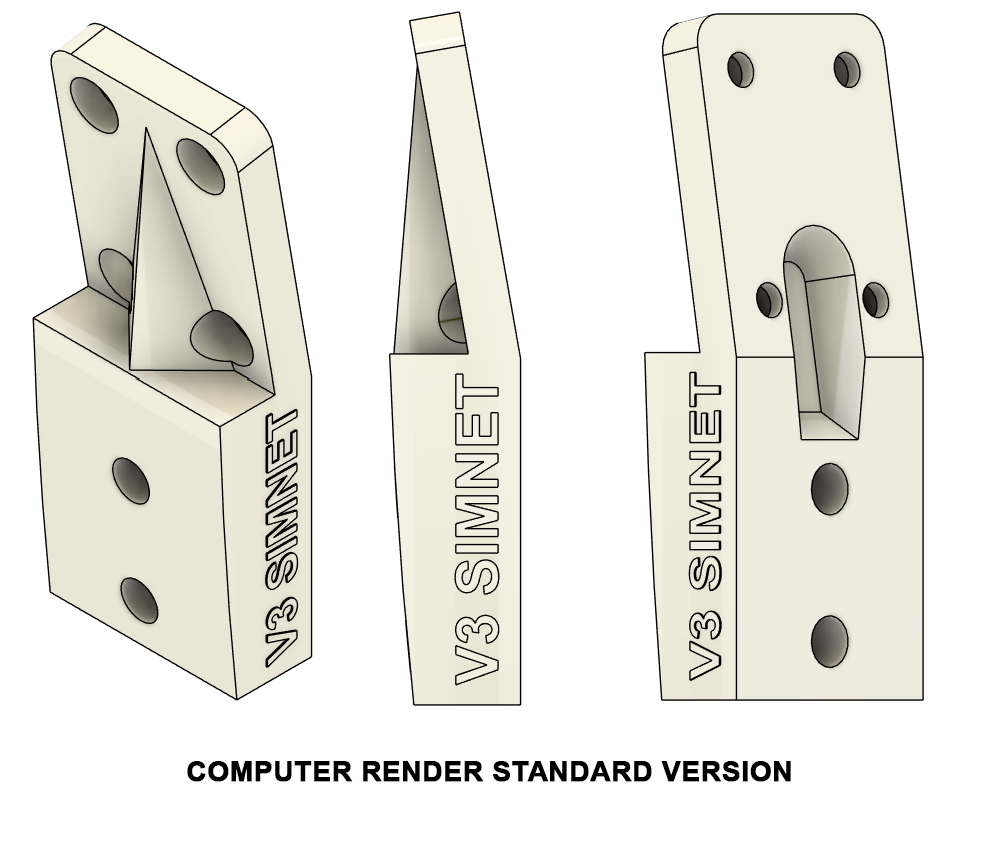 Simnet PTT HPM-L HPM-R Haptic Pedal Reactor Mount For Fanatec Clubsport v3 Pedals
