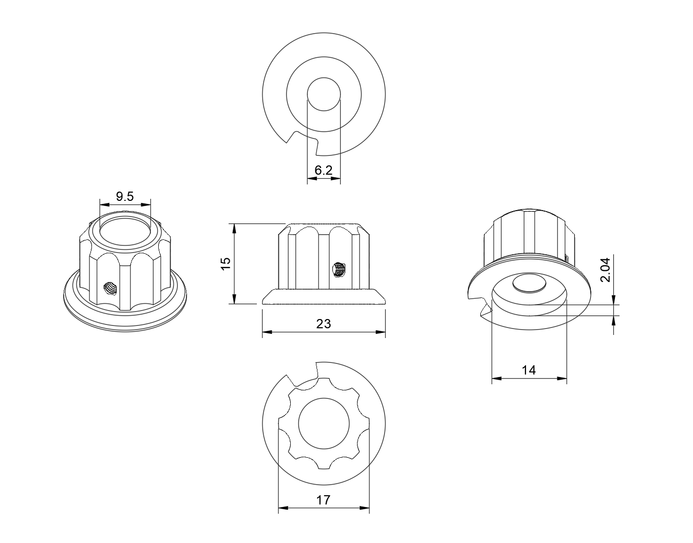 Moza KS Wheel Aluminium Encoder Knobs CNC Machined Anodised