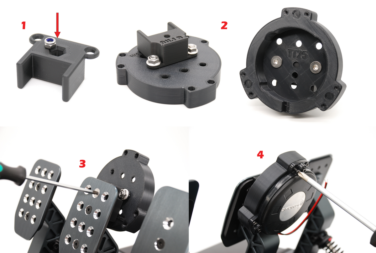 Logitech G Pro Pedals Mount for Dayton TT25 Mini Bass Shaker Haptic