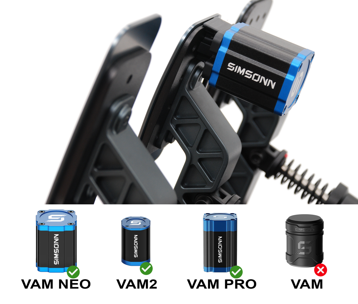 Simsonn VAM Pro VAM2 VAM Neo Haptic Motors Pedal Reactor Mount for Logitech G Pro Pedals