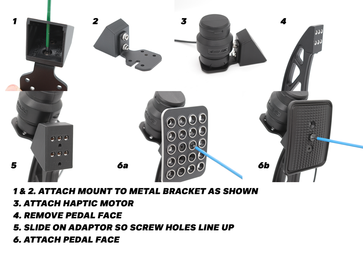 Asetek Mount for Simagic Neo Haptic Pedal Reactor - Fits Invicta, Forte and La Prima