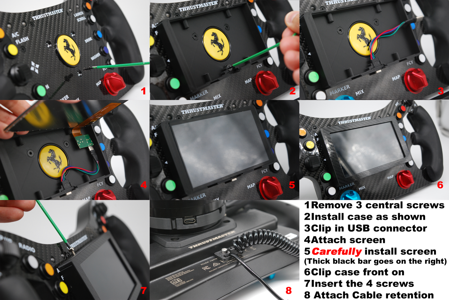 Vocore Screen Case for Thrustmaster 488 GT3 Wheel