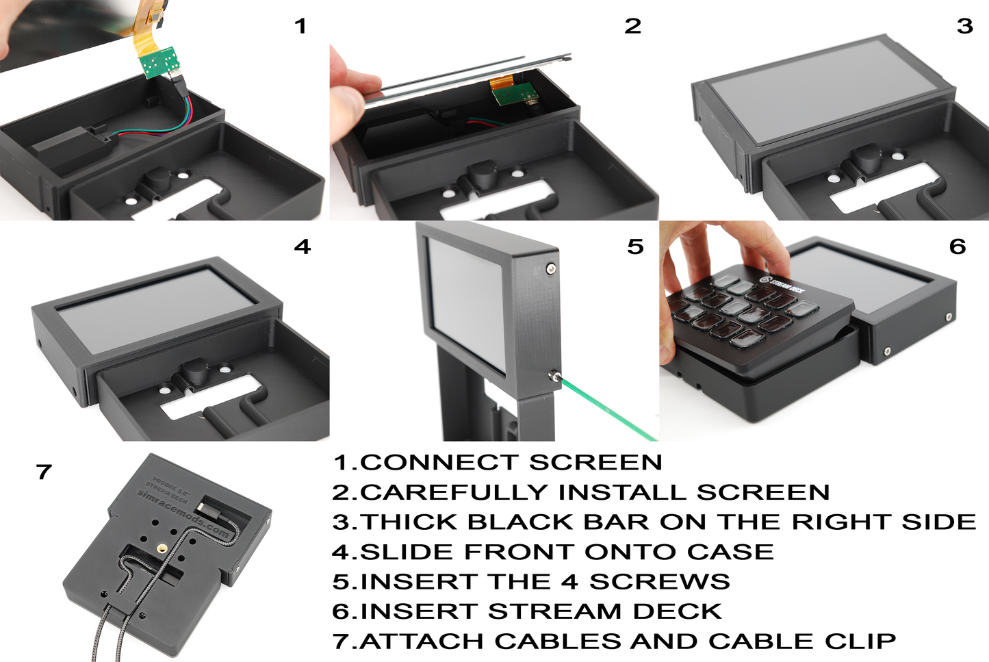 Case for 5" Vocore Screen and Stream Deck 15 Key