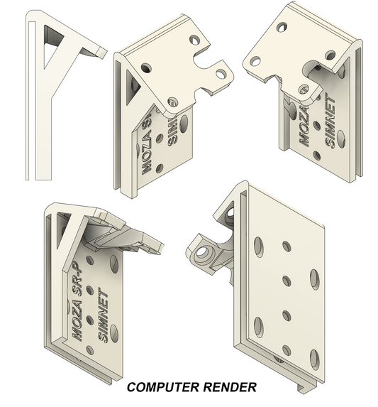 Soportes Moza SRP para pedales de vibración hápticos Simnet PTT HPM-L HPM-R