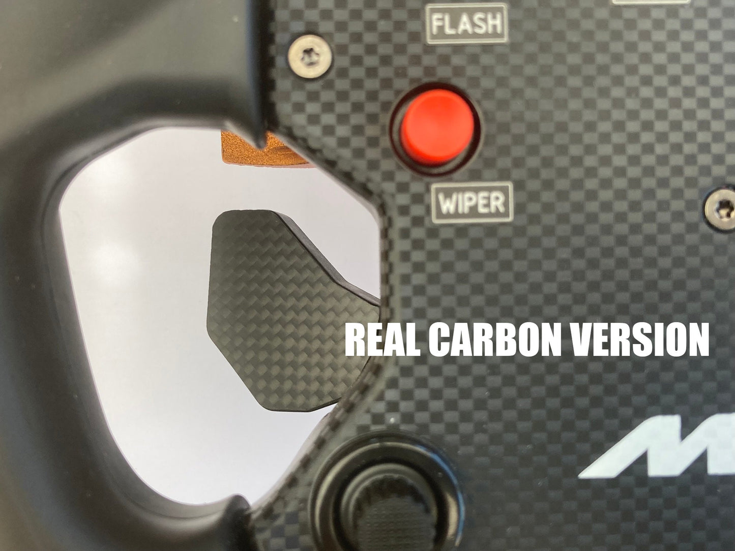Real Carbon Fanatec Mclaren GT3 CSL Elite Steering Wheel Clutch Paddle Covers