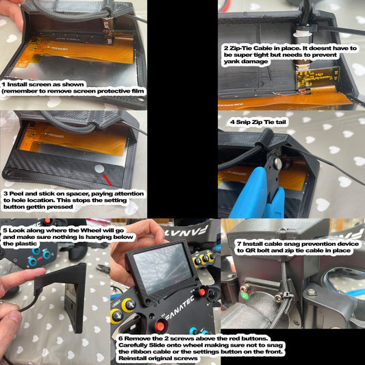 4" Touchscreen Case for Fanatec Clubsport F1 eSports Wheel