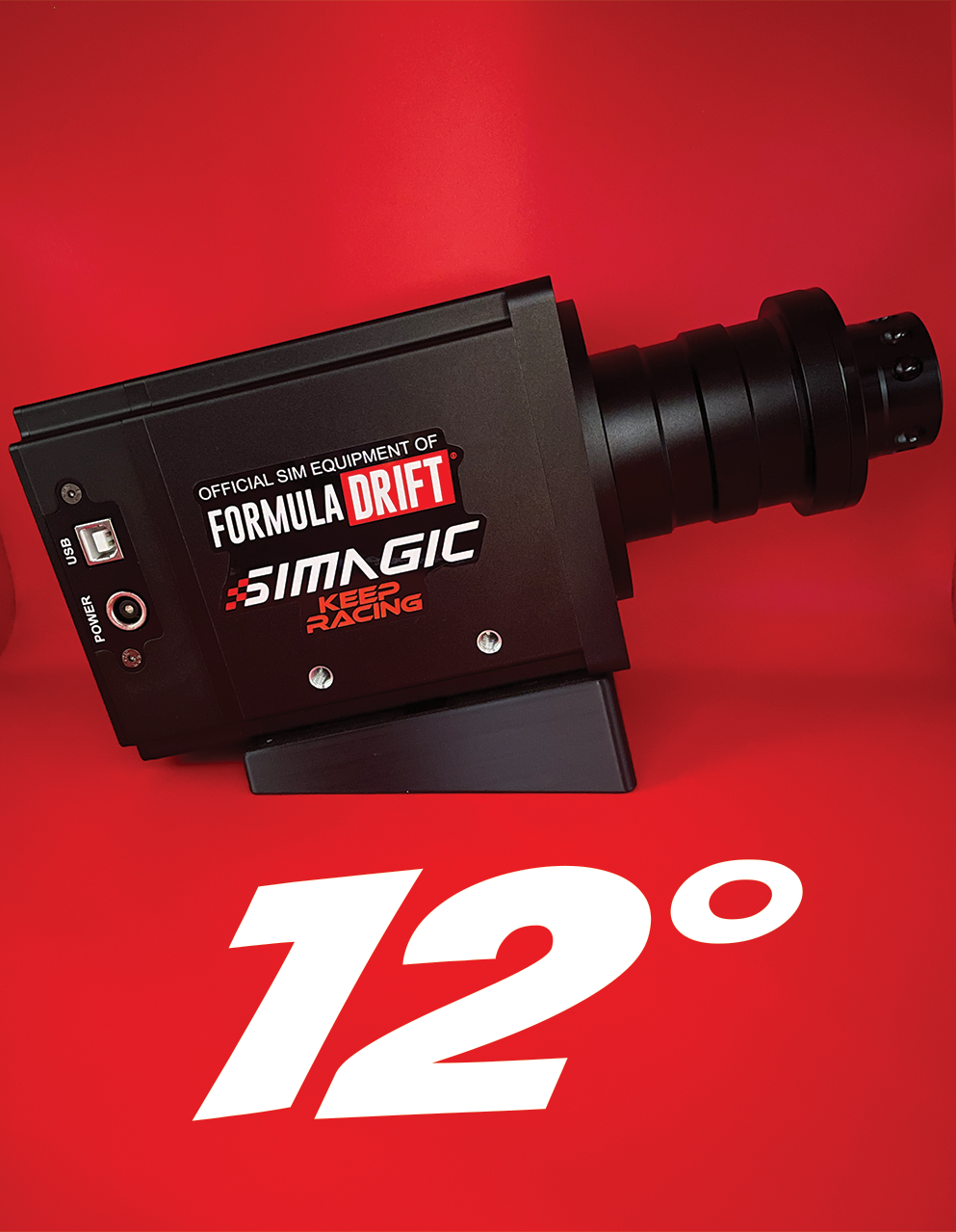 Angled Rig or Desk Mount for Simagic Alpha Mini, Moza R9 and R12