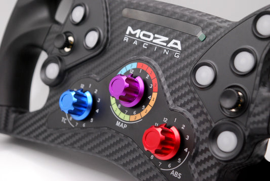 Moza KS Wheel Aluminium Encoder Knobs CNC Machined Anodised