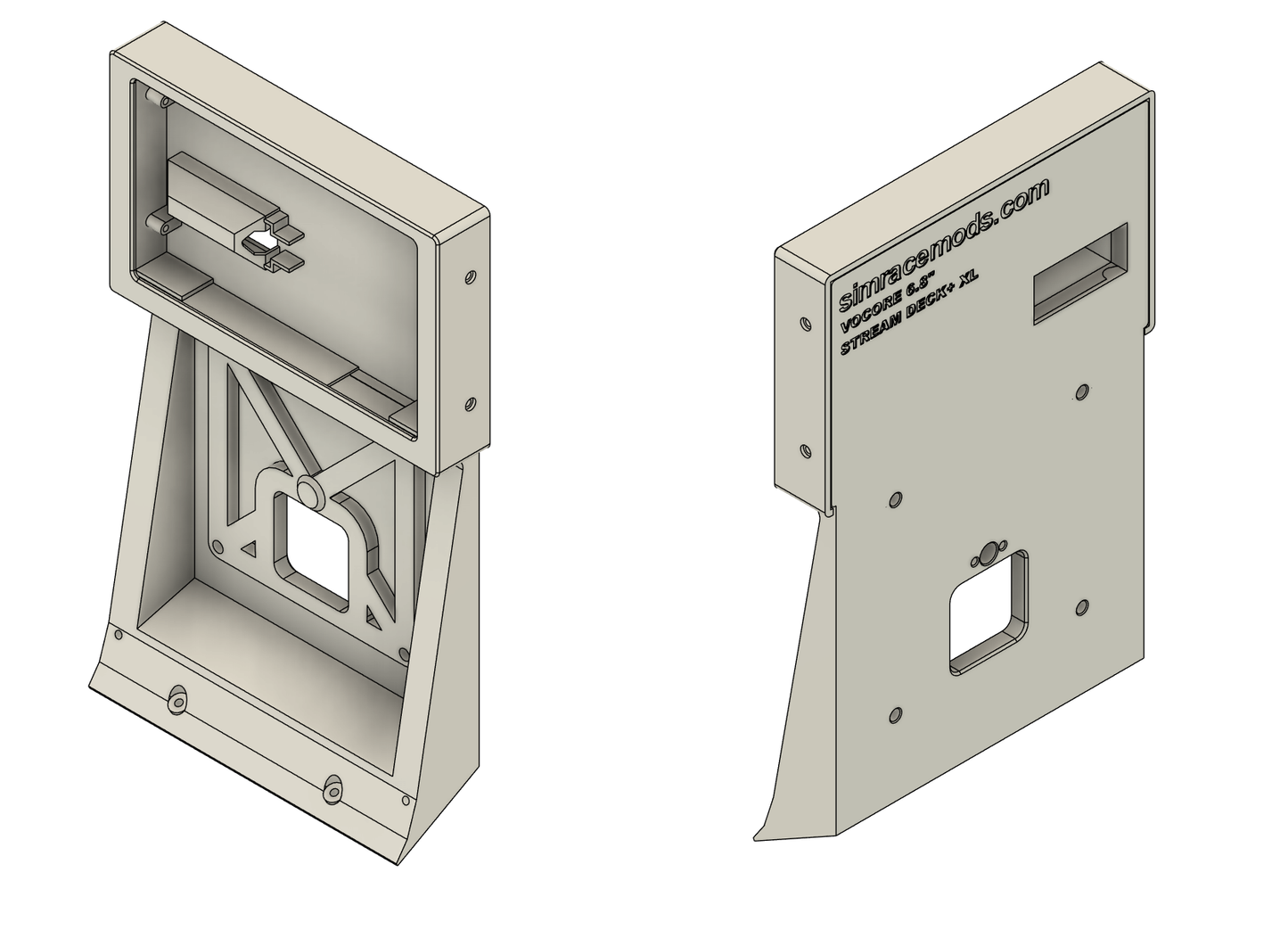 Mount for Stream Deck + XL and Vocore 6.8" Display Screen