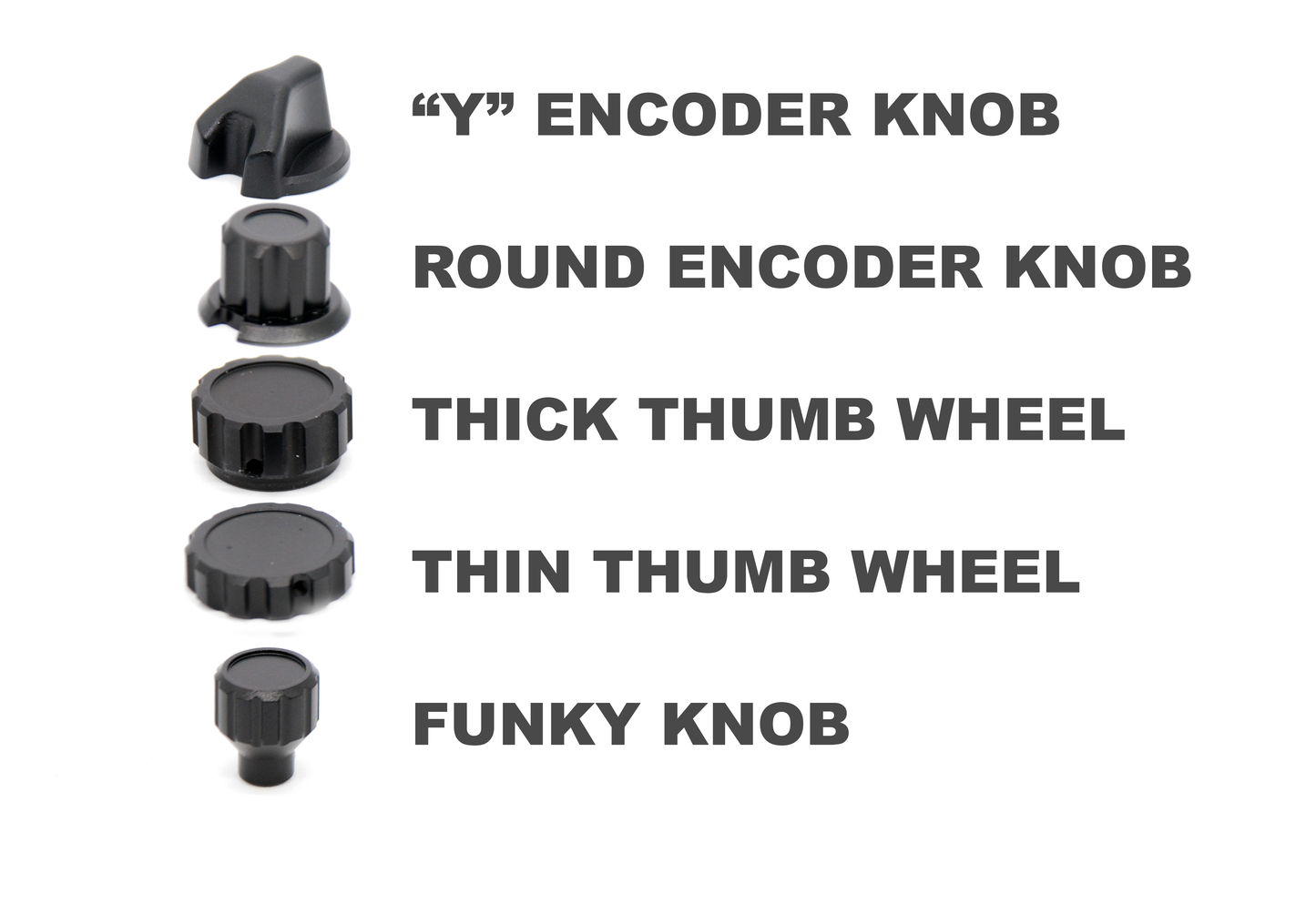 Anodized Aluminium Encoder Knobs for Cube Controls Astra