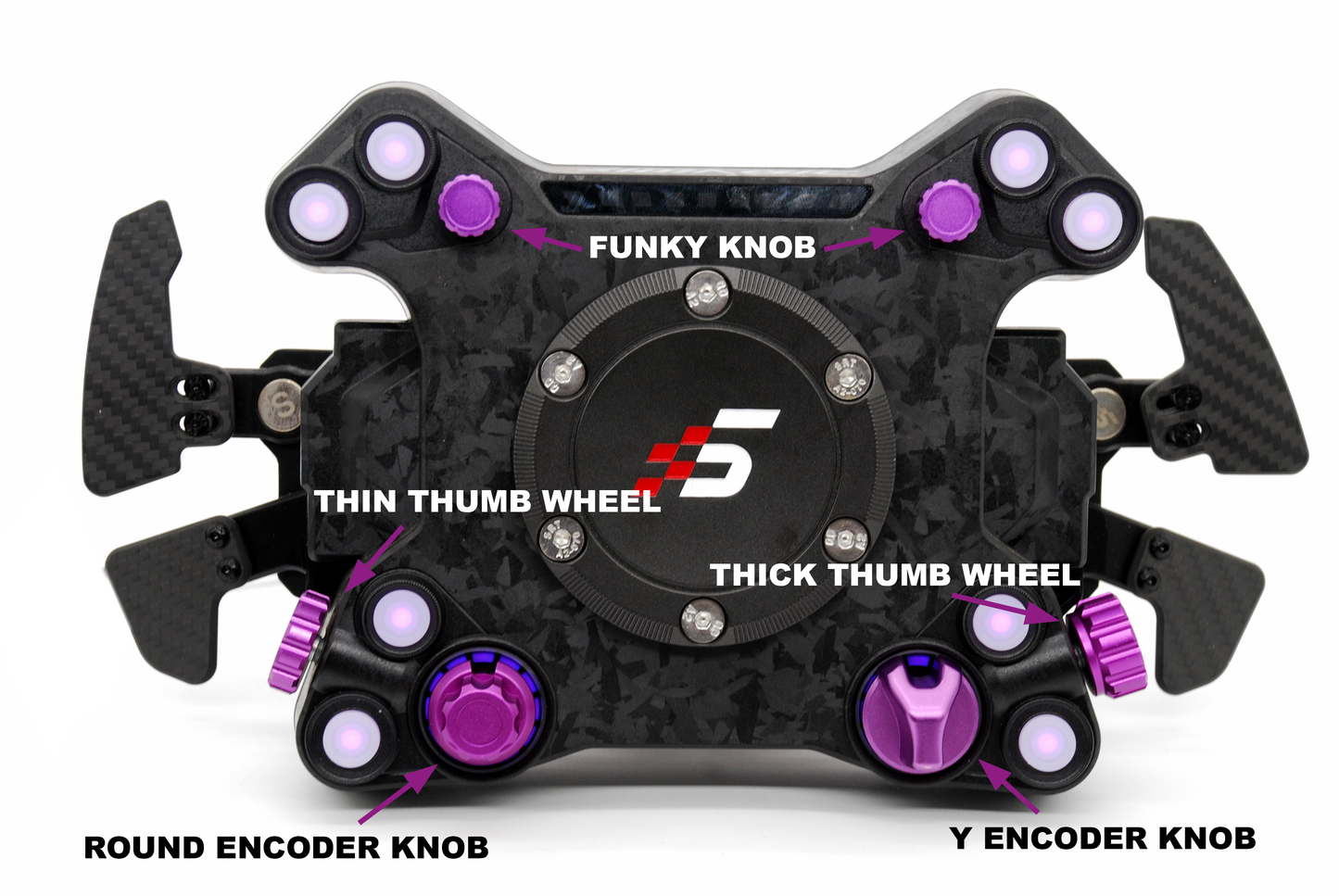 Anodized Aluminium Encoder Knobs for Simagic Neo X hub