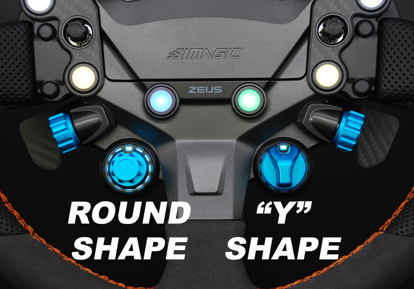 Anodized Aluminium Encoder Knobs for Simagic Zeus Sport Steering Wheel