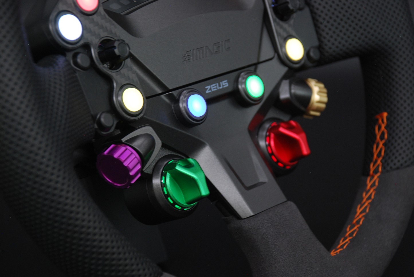 Anodized Aluminium Encoder Knobs for Simagic Zeus Sport Steering Wheel