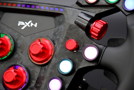 Anodized Aluminium Encoder Knobs for PXN GT ONE GT3 Steering Wheel