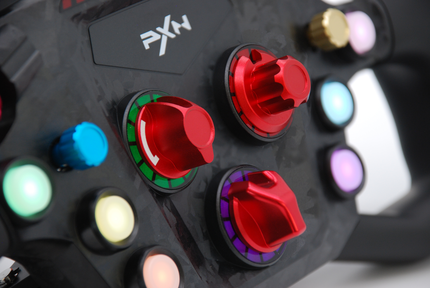 Anodized Aluminium Encoder Knobs for PXN GT ONE GT3 Steering Wheel