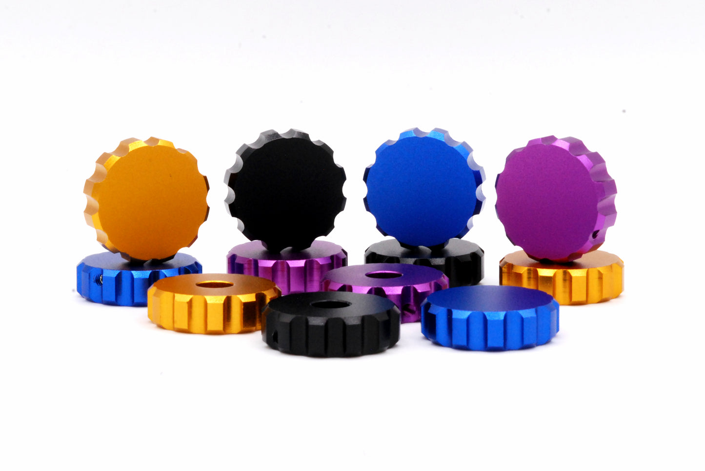 Aluminium Thumb Encoder Knobs CNC Machined Anodised Style ST