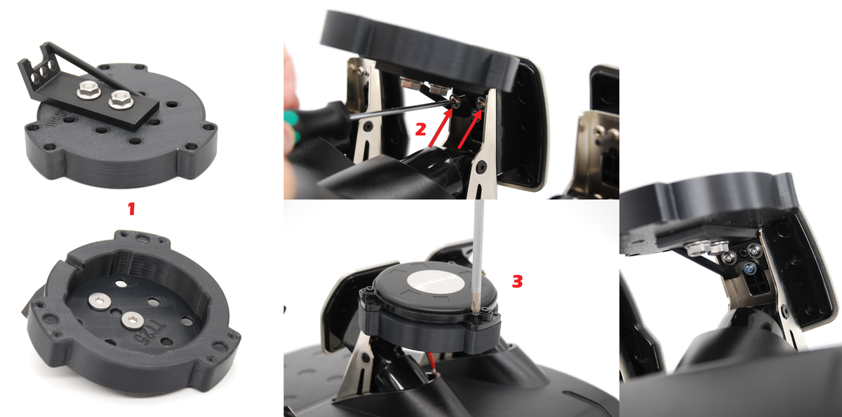 Logitech G923 G29 G920 Mount for Dayton TT25 Mini Bass Shaker Haptic