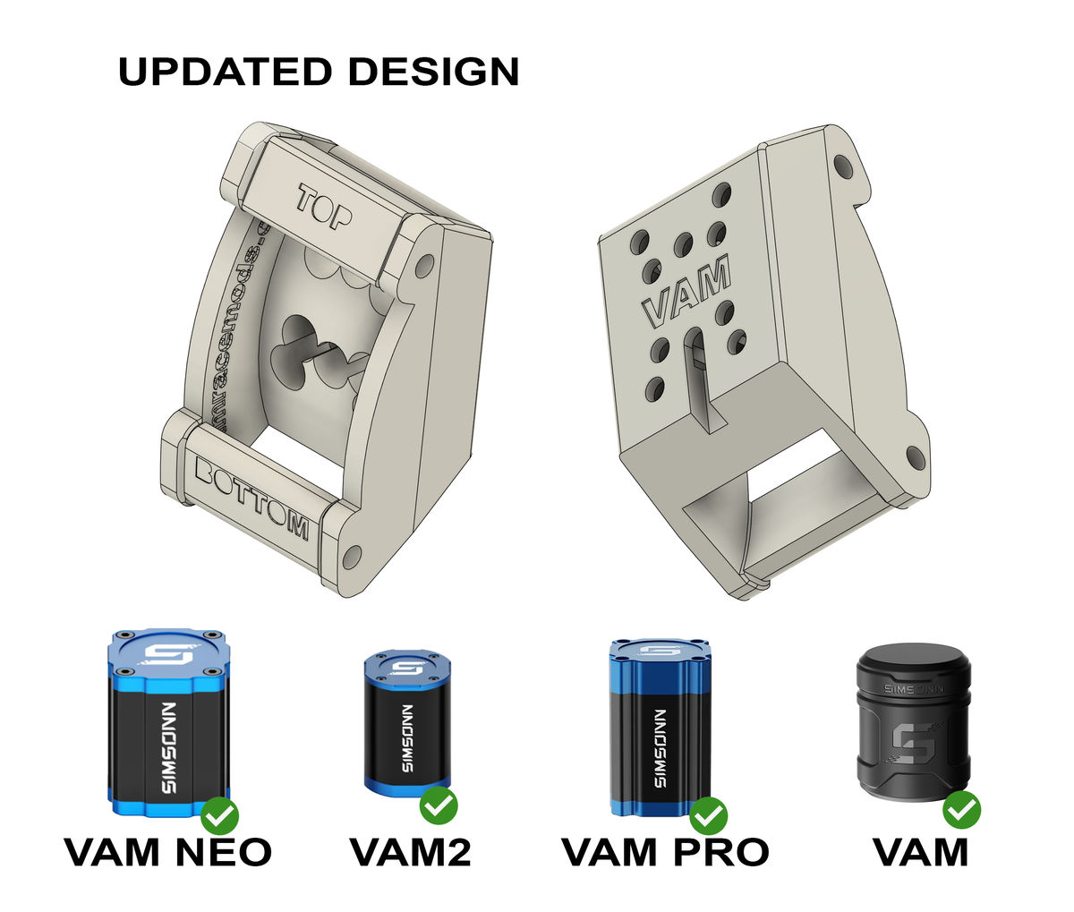 Simsonn VAM VAM2 VAM Neo and VAM Pro Haptic Pedal Reactor Mount for Fanatec CSL Elite