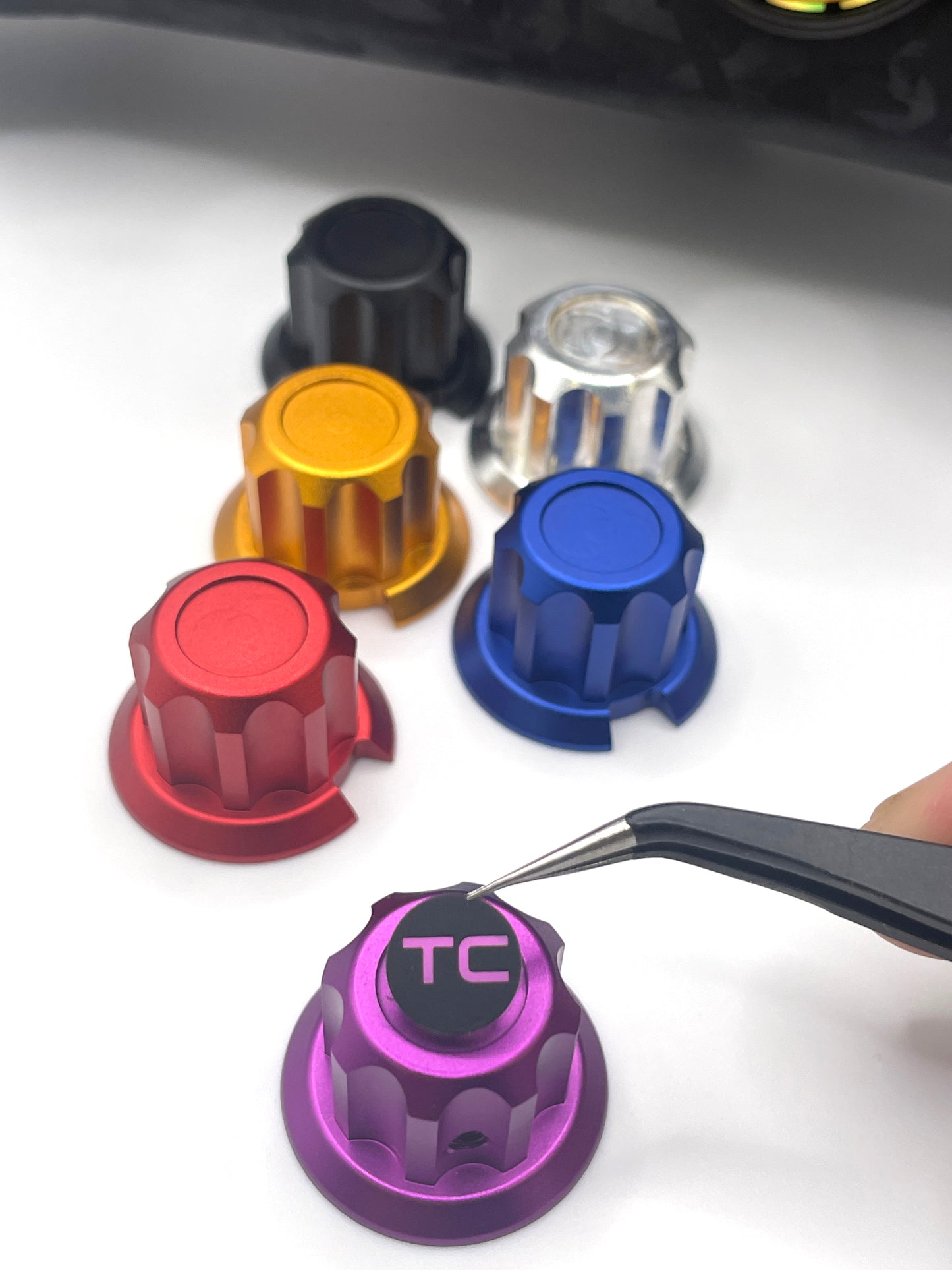 Aluminium Encoder Knobs CNC Machined Anodised Style S