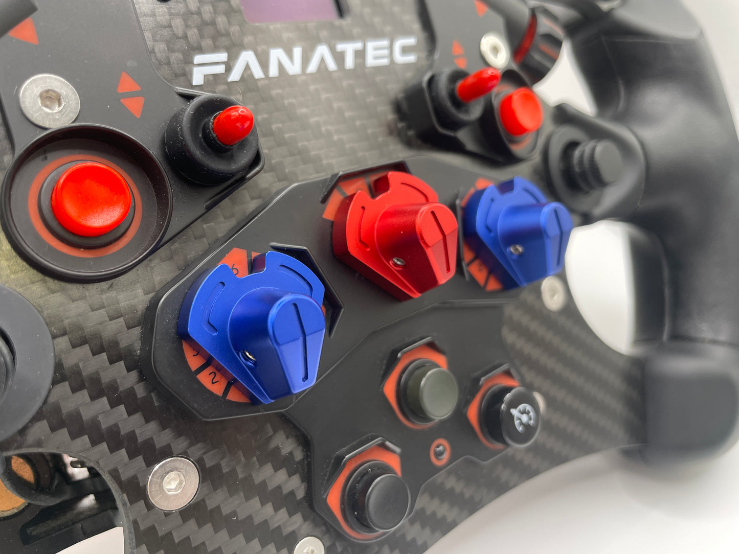 Anodized Aluminium Encoder Knobs for Fanatec Formula Wheel Rims-Grooved Markings