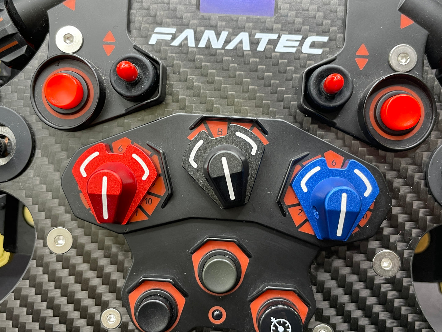 Anodized Aluminium Encoder Knobs for Fanatec Formula Wheel Rims-Laser Markings