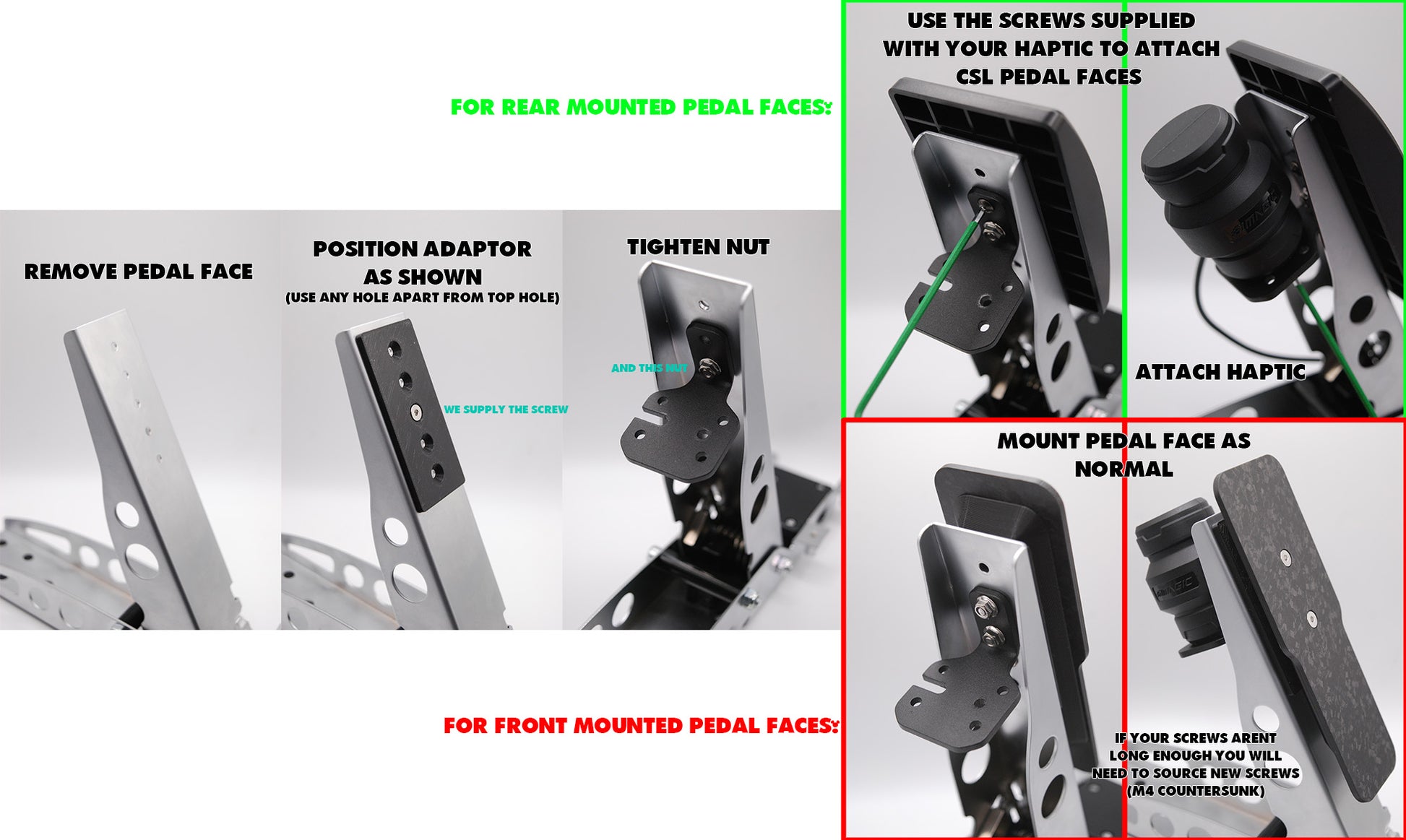 fanatec csl pedal faces Simagic Rumble Haptic Pedal Reactor NEO P-HPR Neo Mount for Fanatec CSL Pedals