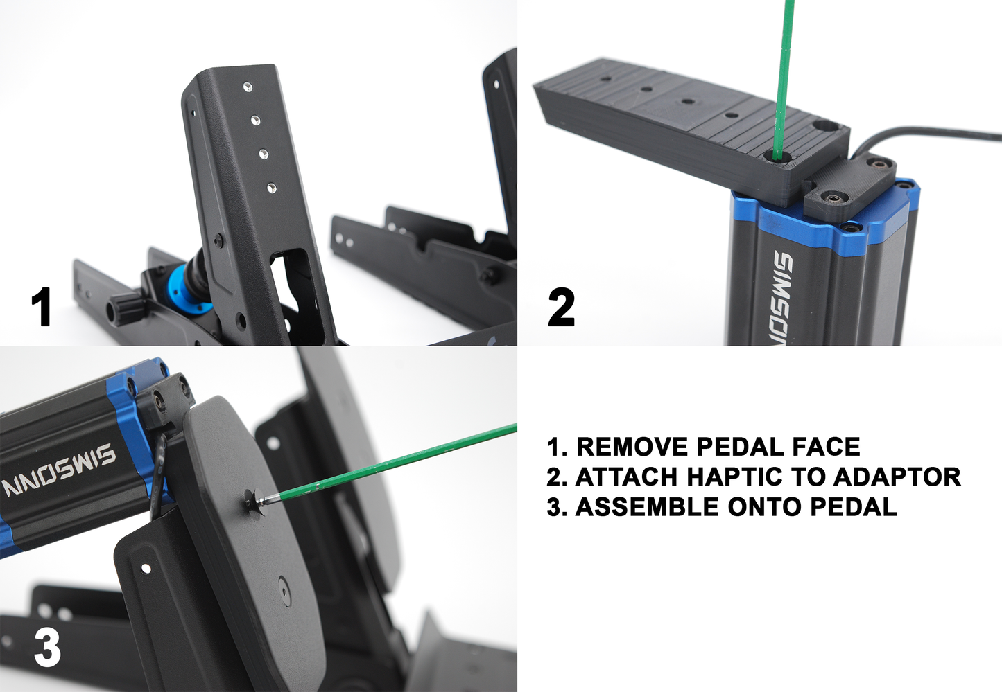 Simsonn VAM Pro Haptic Pedal Reactor Mount For Logitech G RS Pedals