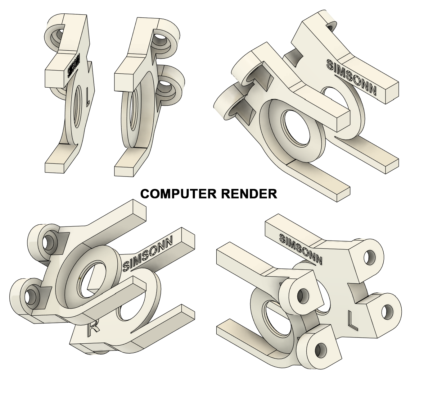 Moza CRP Mounts for Simsonn VAM Pro Haptic Pedal Reactors