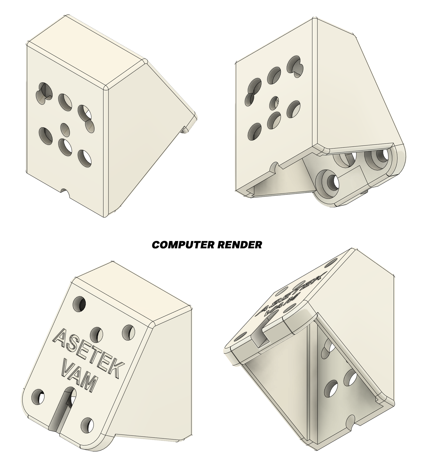 Asetek Mount for Simsonn VAM and VAM Pro Haptic Pedal Reactor  - Fits Invicta, Forte and La Prima