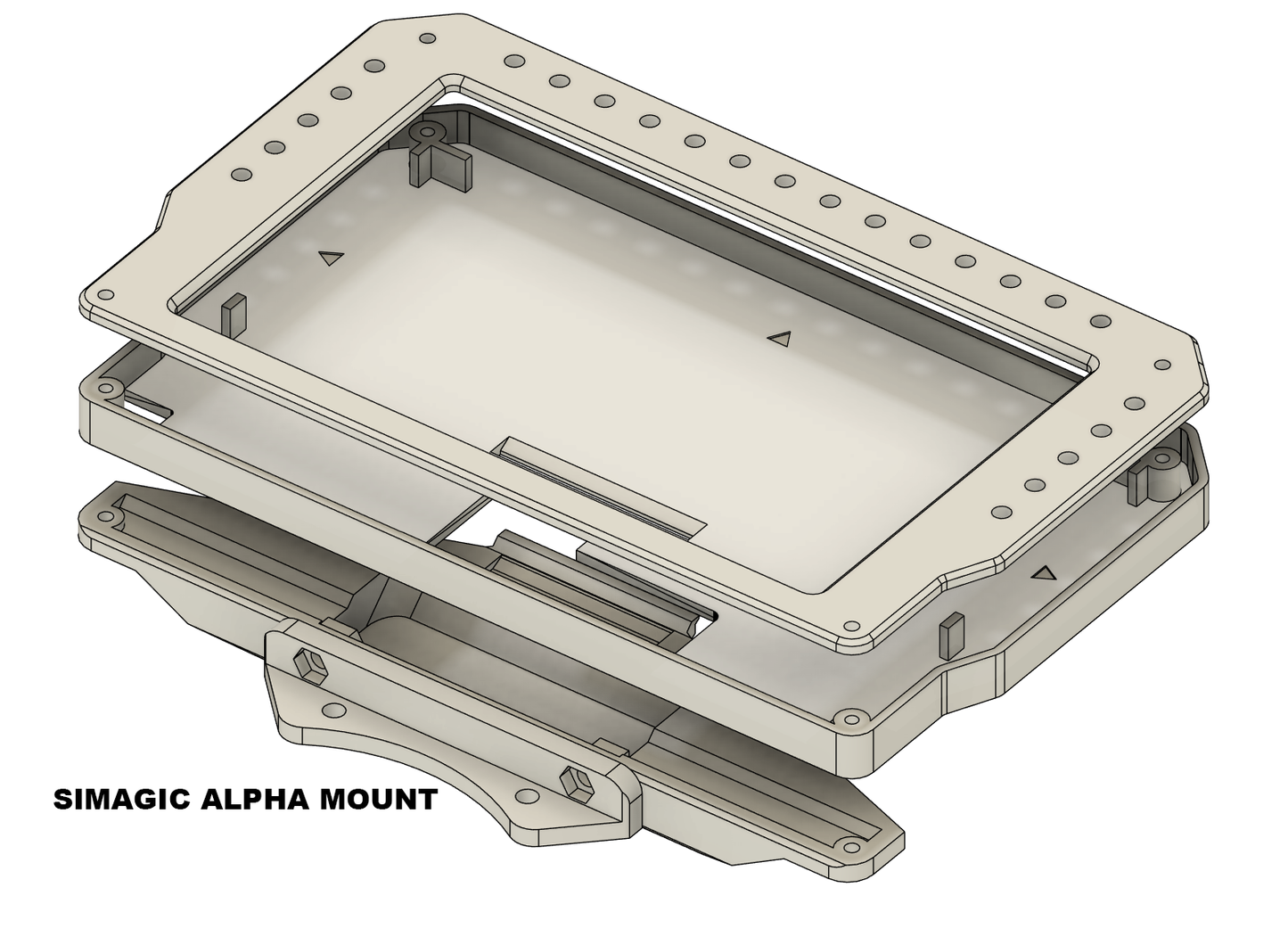 3D-Druckdateien für Vocore 6,8-Zoll-Display mit LEDs DDU