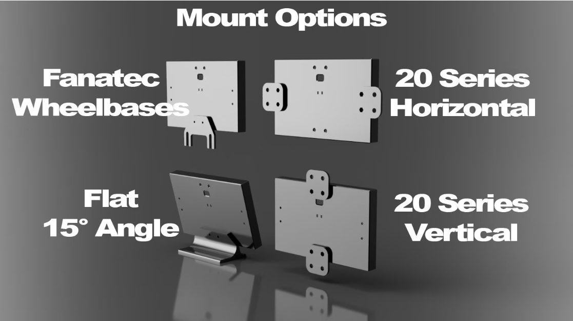 Sim Racing Dashboard Screen Cases Various Mount options Vocore 5" & 6.8" PC Simhub