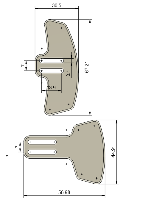 Cube Controls Ergonomic Carbon Fibre Shifter Paddles