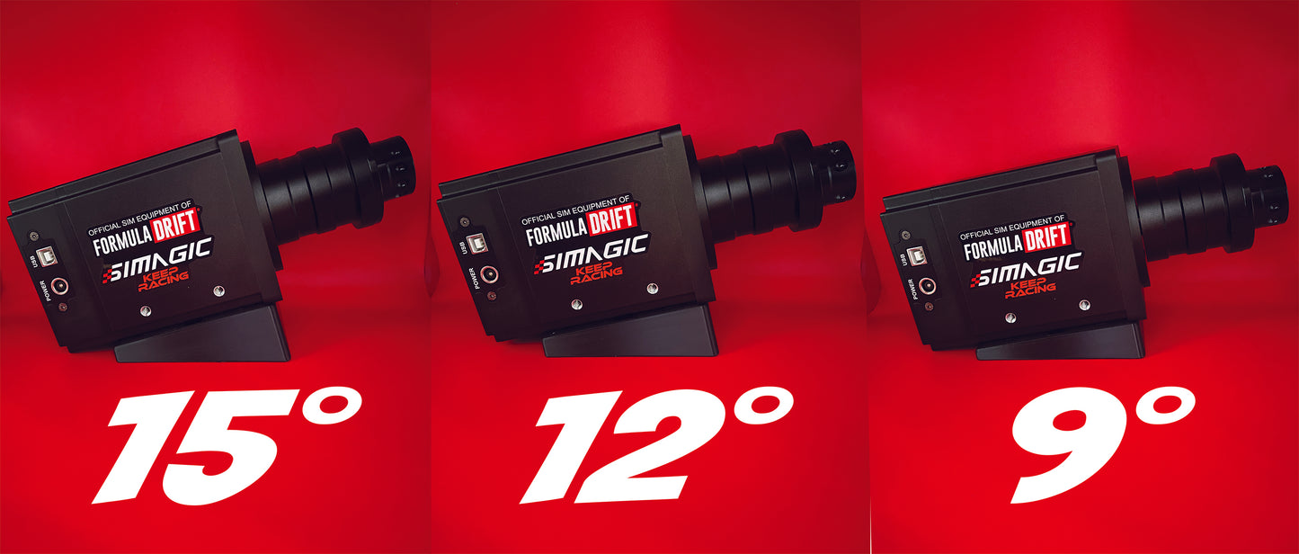 Angled Rig or Desk Mount for Simagic Alpha Mini, Moza R9 and R12