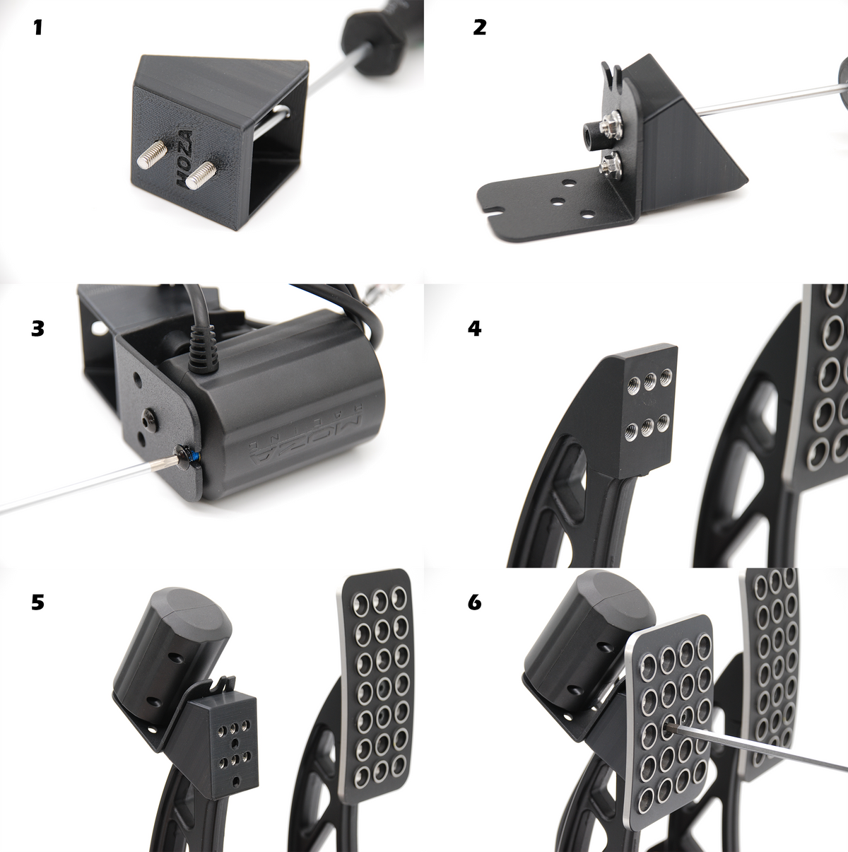 Asetek Mount for MOZA Pedal Haptic Feedback PHF Haptic Motors  - Fits Invicta, Forte and La Prima
