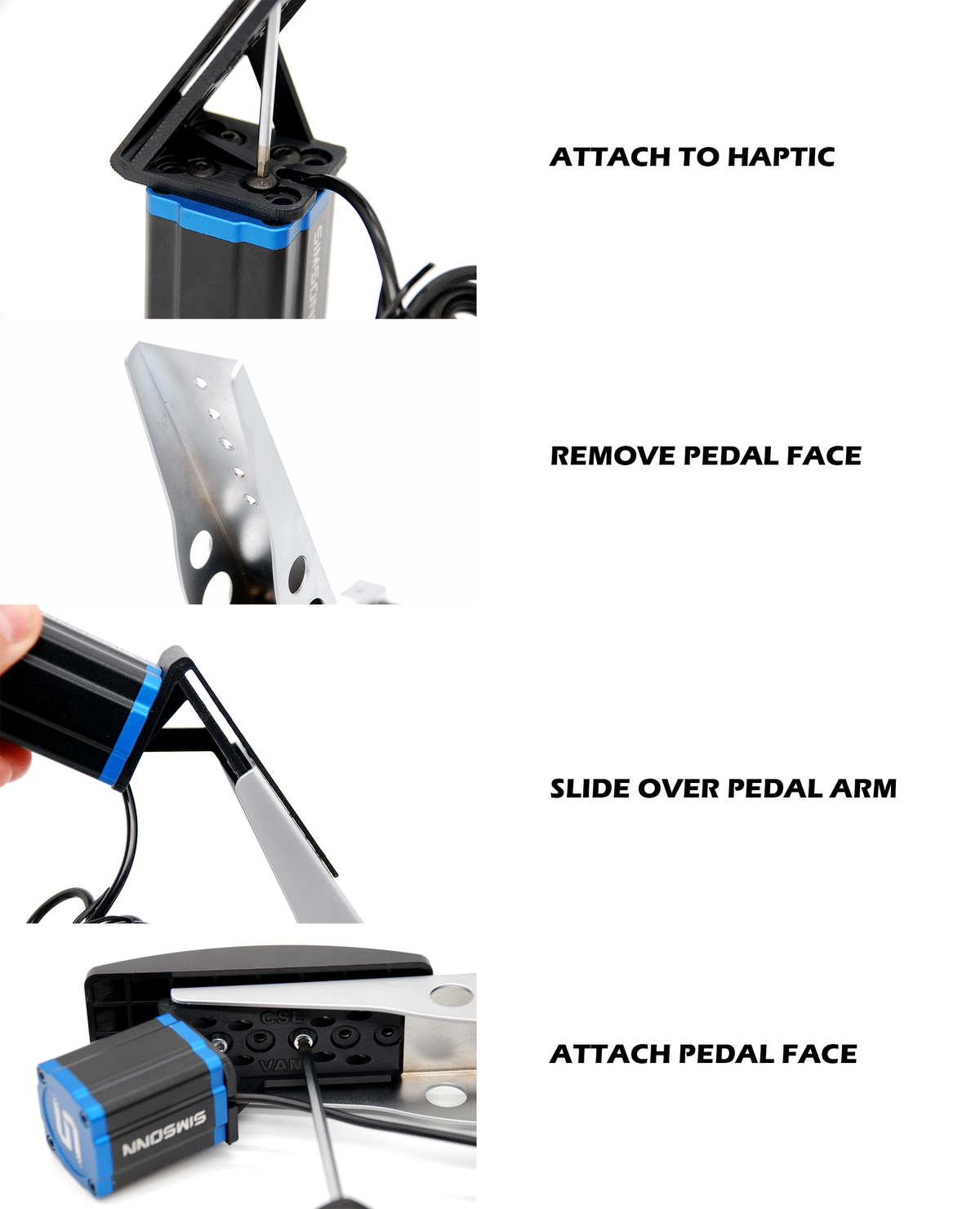 Fanatec CSL Mount for Simsonn VAM Pro VAM Neo and VAM2 Haptic Pedal Reactors