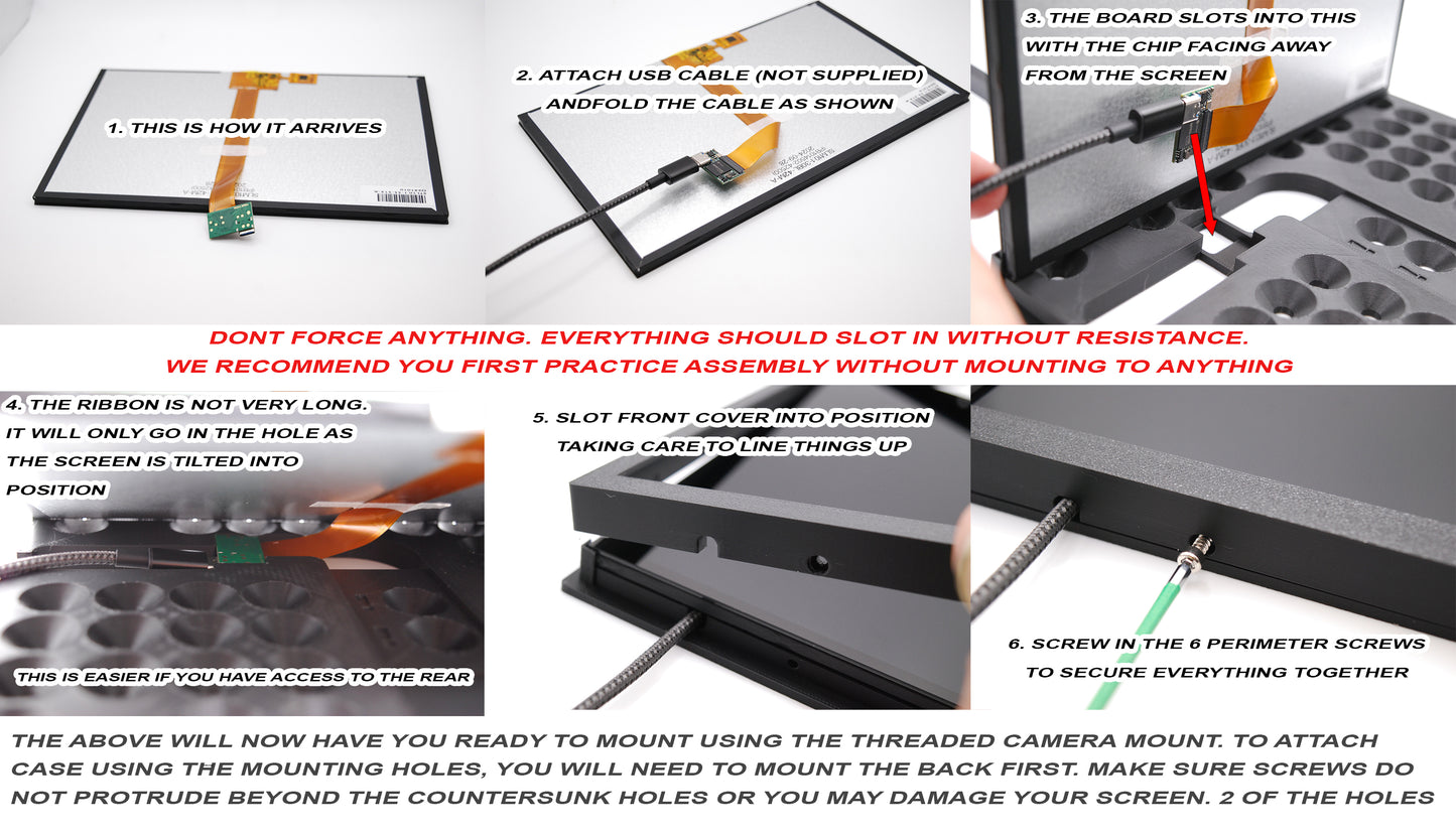 10" Vocore LCD Screen Case - USB Display Sim Racing Dashboard