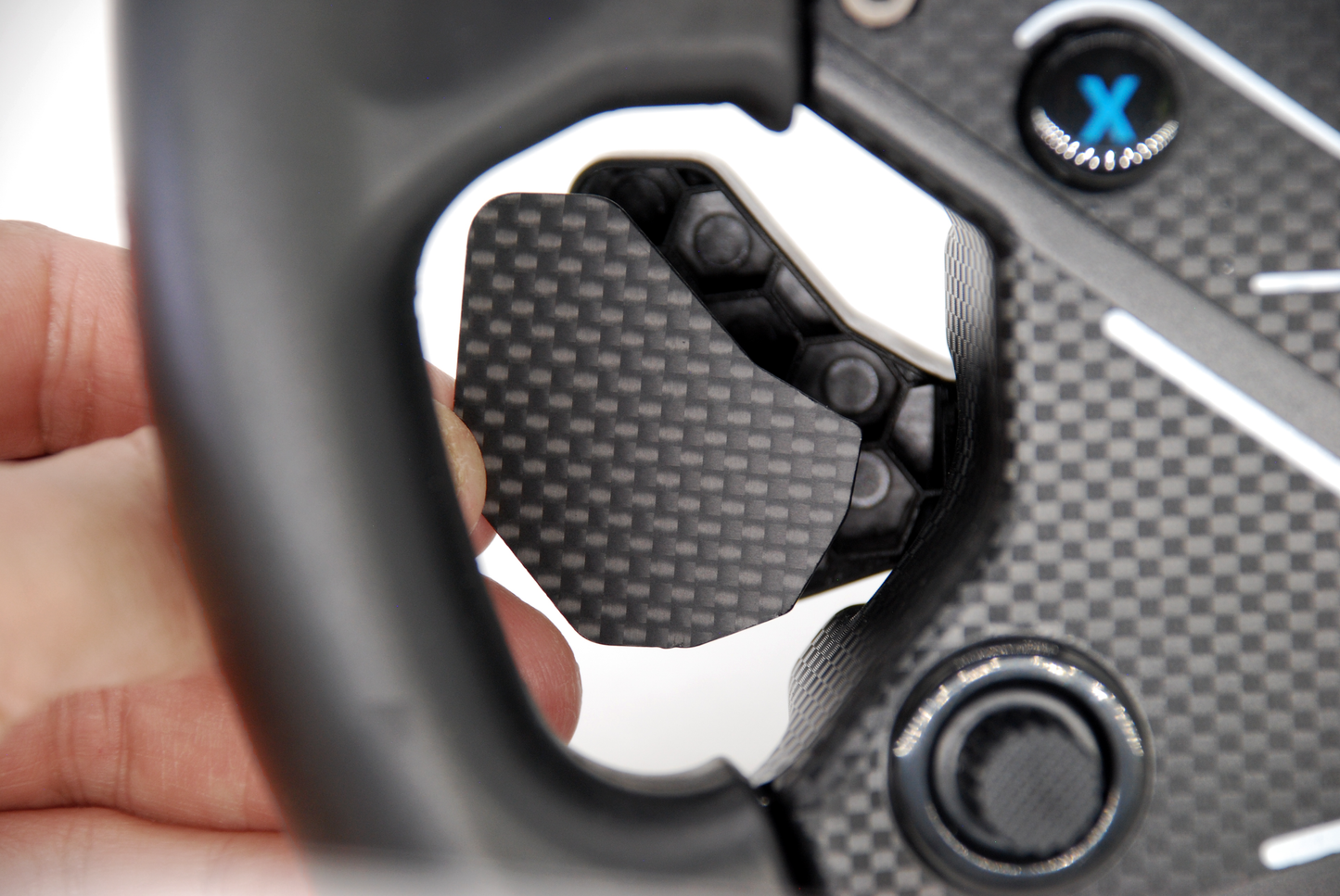 Real Carbon Fanatec Mclaren GT3 CSL Elite Steering Wheel Clutch Paddle Covers