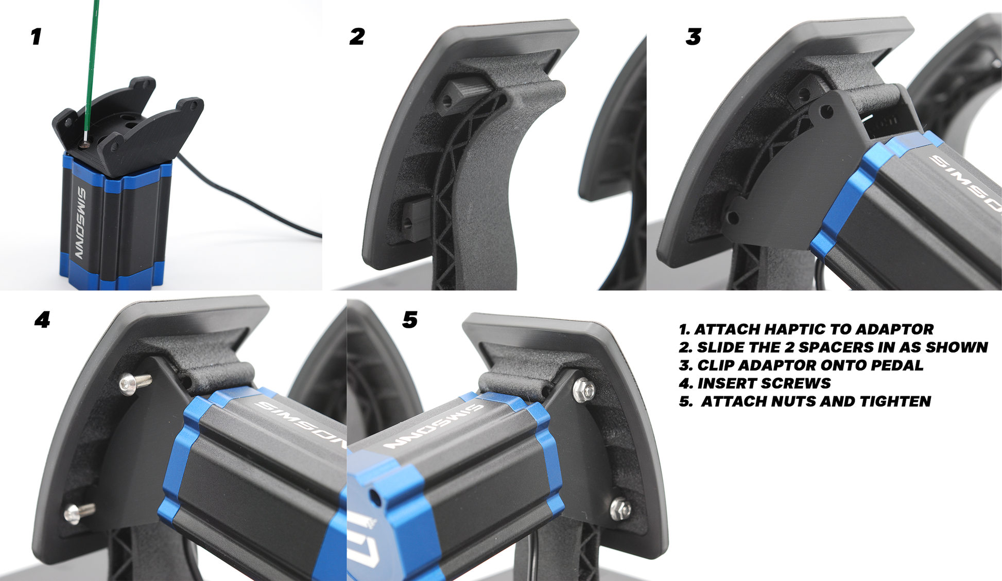 fahrradschloss decathlon b'twin 940 Simsonn VAM and VAM Pro Haptic Pedal Reactor Mount for Fanatec CSL Eli – Sim Race Mods
