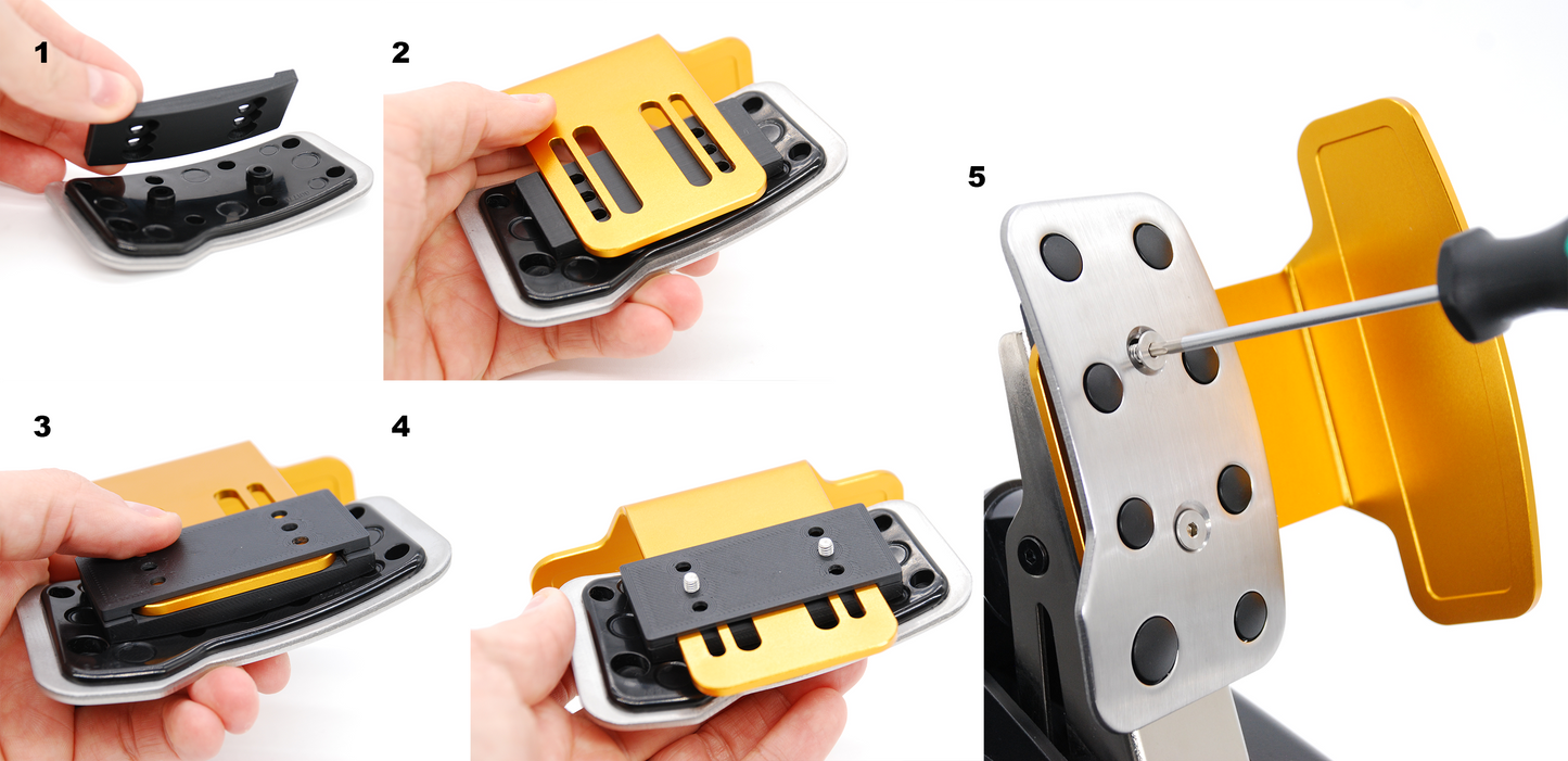 Pedal Side Foot Support Plate for Logitech G923 G29 G920 Sim Racing Pedals