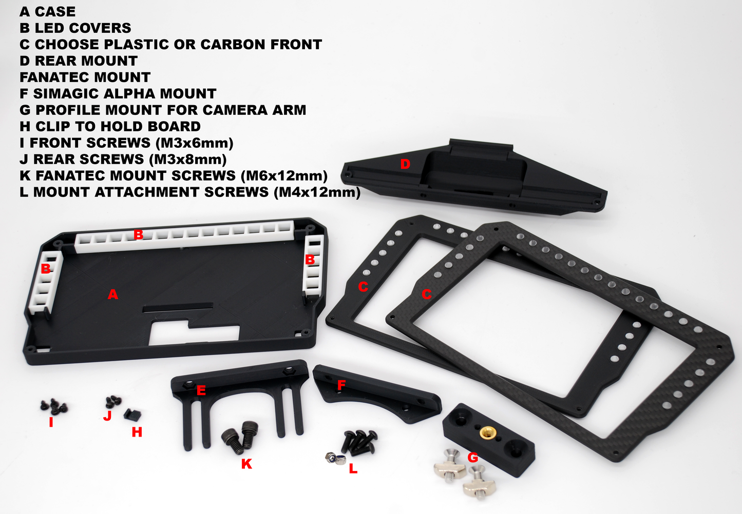 Case for Vocore 6.8" Screen with LED's DDU KIT