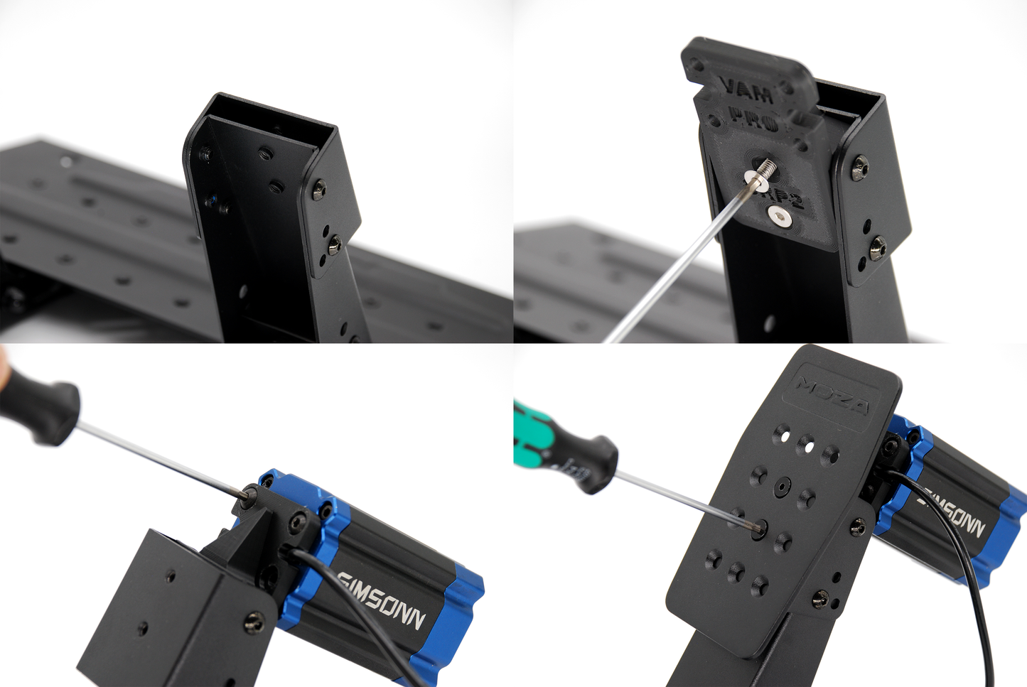 Moza SRP2 Mounts for Simsonn VAM Pro Haptic Pedal Reactors