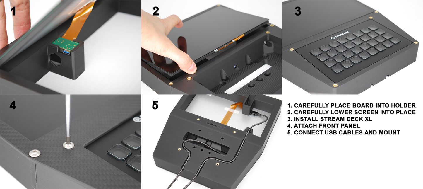 Stream Deck XL and Vocore 10" LCD Display Case for Sim Racing