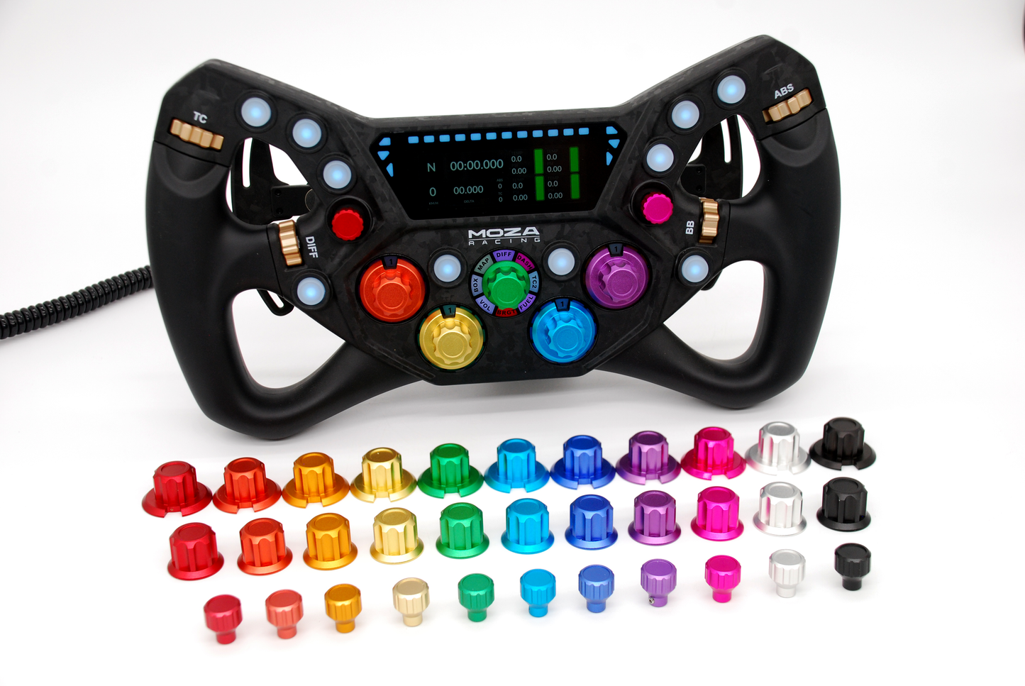 Anodized Aluminium Encoder Knobs for Moza KS Pro