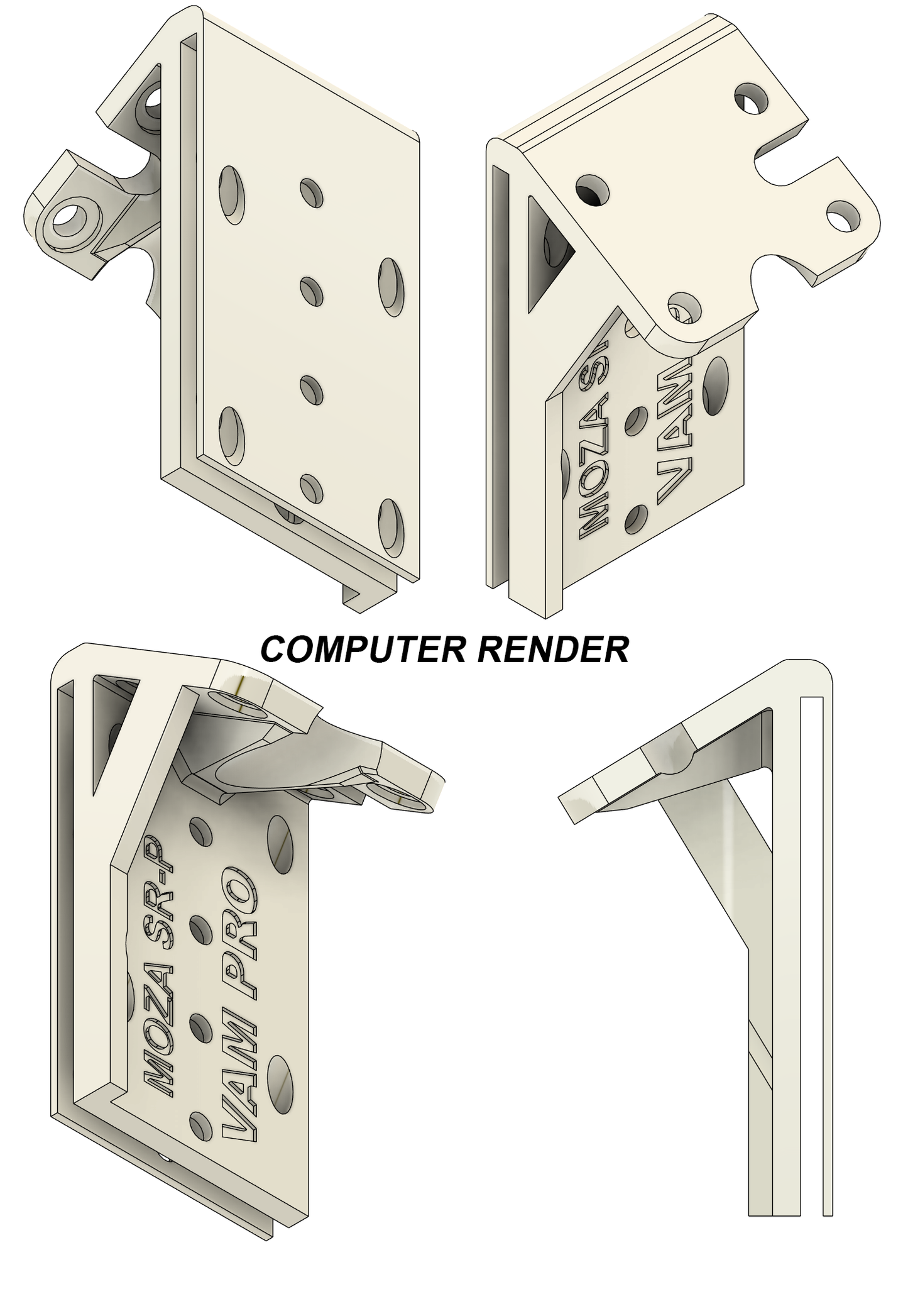 Moza SRP Mounts for Simsonn VAM Pro Haptic Pedal Reactors