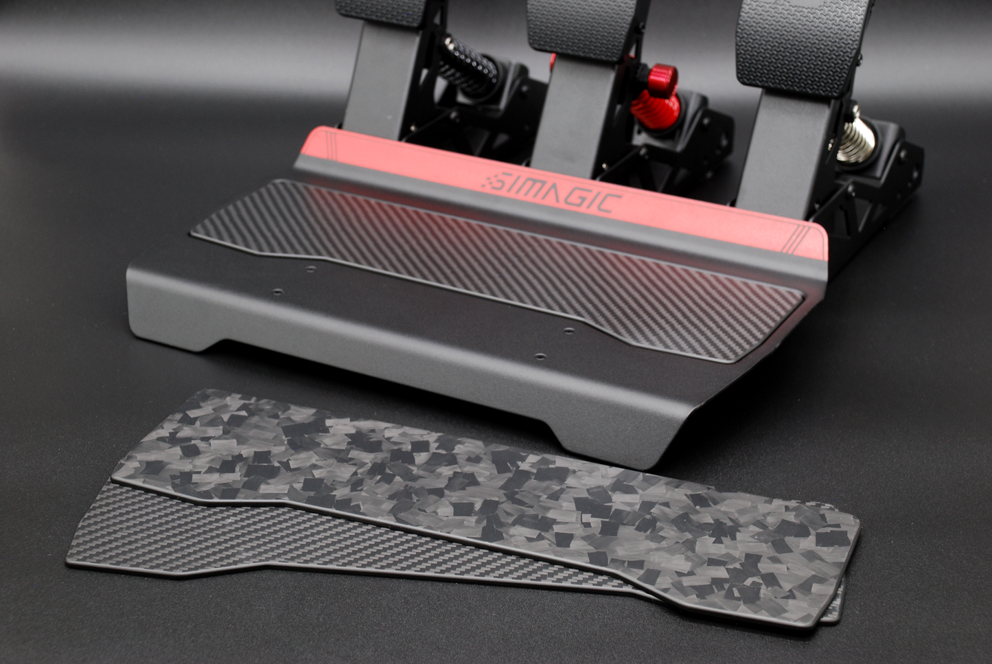 Carbon Fibre Foot Plate Heel Rest for Simagic P700 Sim Racing Pedals